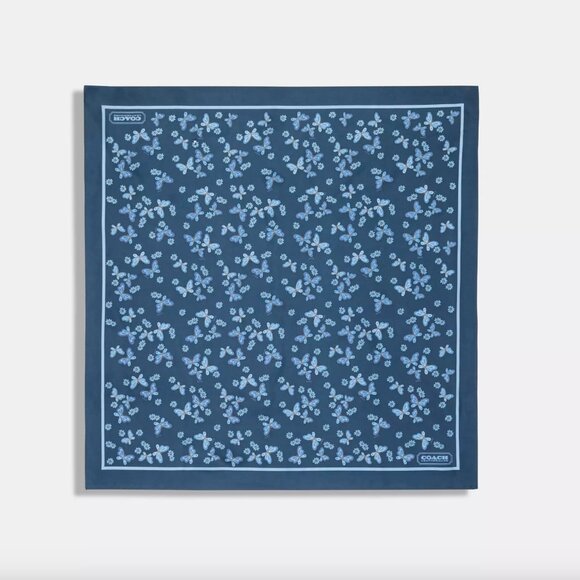COACH® Outlet | Textured Signature Print Silk Square Scarf NWT COACH Lovely Butterfly Print Silk Square Scarf - Super soft 100% Silk